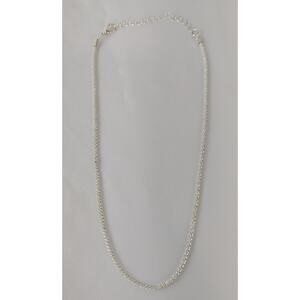 Ettika Adjustable Silver Choker Twist Chain 16" Trendy Must Have Necklace